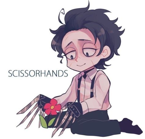 Edward Scissor, Scissor Hands, John Depp, Johnny Depp Characters, Clay Animation, Christmas Hand Painted, Tim Burton Characters, The Legend Of Sleepy Hollow, Tim Burton Movies