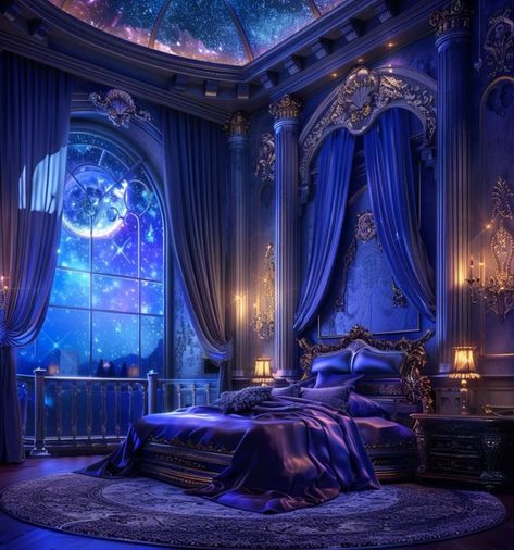 Moon Bedroom Aesthetic, Goddess Background, Arabian Nights Bedroom, Goddess Bedroom, Royal Room, Royal Bedroom, Castle Bedroom, Fantasy Bedroom, Dream Bedroom Inspiration