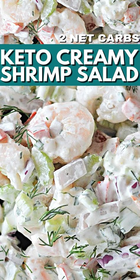 Creamy Shrimp Salad Recipes, Keto Cold Dinner Ideas, Keto Cold Salads, Ny Deli Shrimp Salad, Keto Seafood Salad, Keto Cold Salad Recipes, Inspired Taste Shrimp Salad, Spicy Shrimp Salad Recipes, Bay Shrimp Salad Recipes