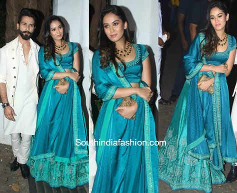 Mira Kapoor Lehenga, Celebrity Wedding Guest, Creative Dresses, Mira Kapoor, Desi Vibes, Mira Rajput, Half Saree Lehenga, Indian Outfits Lehenga, Saree Lehenga