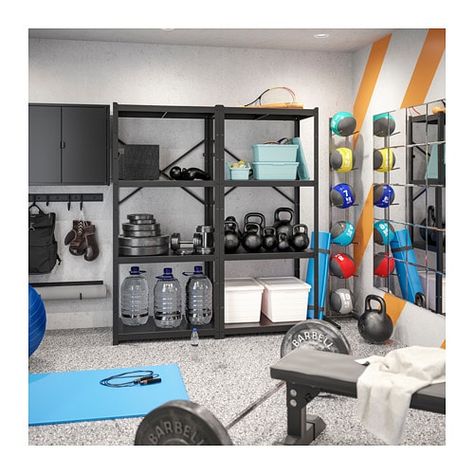 Bror Ikea, Ikea Bror, Home Gym Garage, Workout Room Home, Garage Workshop Organization, Ikea Products, Epoxy Crafts, Diy Home Gym, Exercise Room