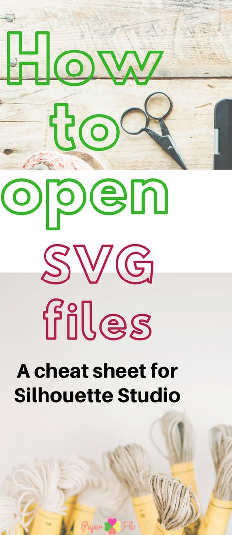 How to Open SVG Files A Silhouette Studio Cheat Sheet  Here are key tips to use any and all file types in Silhouette Studio. #paperflodesign #silhouettestudio # svgtips Svg Converter For Cricut, How To Convert Image To Svg File, Stages Of Crafting Svg, How To Convert Jpeg To Svg For Cricut, How To Convert Silhouette Files To Svg, Silhouette Cameo Beginner, Silhouette Cameo Projects Vinyl, Silouette Cameo, Silhouette Cameo Crafts