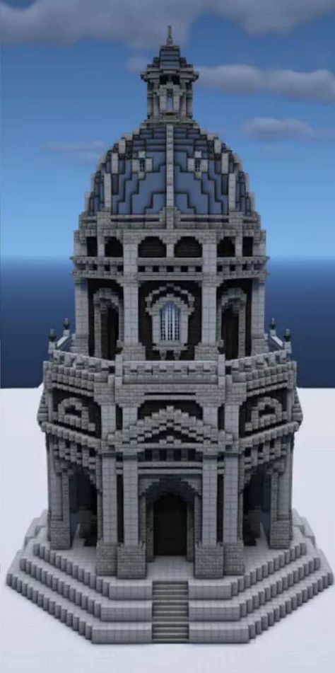 Castles Minecraft Ideas, Cathedral Minecraft Ideas, Minecraft Building Castles, Castle In Minecraft Easy, Medieval Minecraft Castle Builds, Minecraft Medieval Town Center, Winter Build Minecraft, Gothic Bridge Minecraft, Minecraft Megabase Inspiration