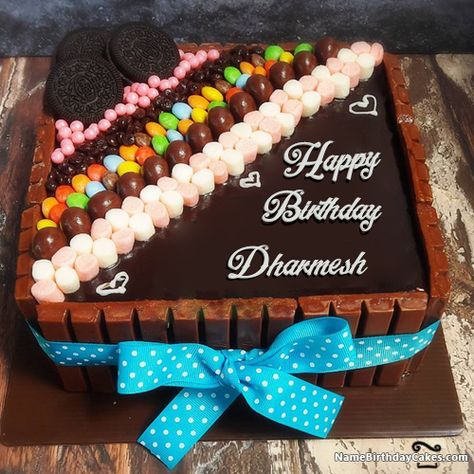 Happy Birthday Dharmesh - Video And Images Happy Birthday Friend Cake, Happy Birthday Dj, Chocolate Cake With Name, Happy Birthday Ashley, Happy Birthday Chocolate Cake, Happy Birthday Joe, Birthday Cake Writing, Happy Birthday Cake Photo, Happy Birthday Mother