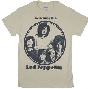 An Evening With Led Zeppelin T-Shirt Vintage Rock T Shirts, Led Zeppelin Shirt, Led Zeppelin T Shirt, Genius Ideas, Rock Tees, Circle Logo, Circle Logos, Band T Shirts, Rock T Shirts