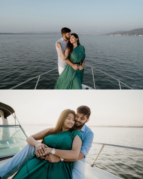 Boat Photoshoot, Prewedding Ideas, Couples Beach Photography, Pre Wedding Photography, Groom Getting Ready, Beach Wedding Photos, Wedding 2024, Couples Poses, Couple Beach