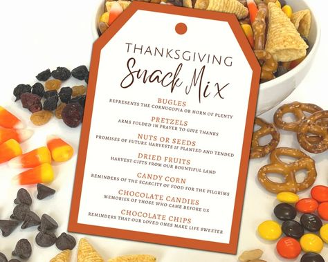 Fall Goodie Bags For Adults, Thanksgiving Goodie Bag, Thanksgiving Poems, Thanksgiving Snacks, Thanksgiving Treats, Snack Treat, Christmas Blessings, Tags Printable, Candy Cards