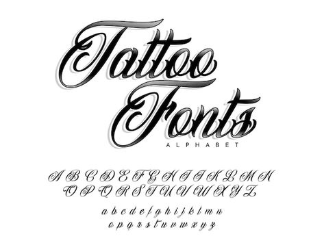 Vintage tattoo font font for the tattoo ... | Premium Vector #Freepik #vector #calligraphy-alphabet #retro-alphabet #retro-text #alphabet Retro Alphabet, Logos Retro, Retro Text, Tattoo Font, Calligraphy Alphabet, Retro Logos, Studio Logo, Vintage Tattoo, Tattoo Fonts