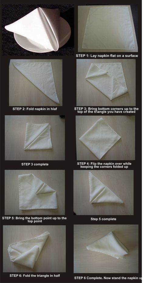 Fortune Cookie Napkin Fold, Pyramid Napkin Folding, Easy Napkin Folding Ideas Simple, Easy Napkin Fold, Pyramid Napkin Fold, Paper Toy Design, Towel Folding Ideas, Wedding Napkin Folding, Napkin Origami