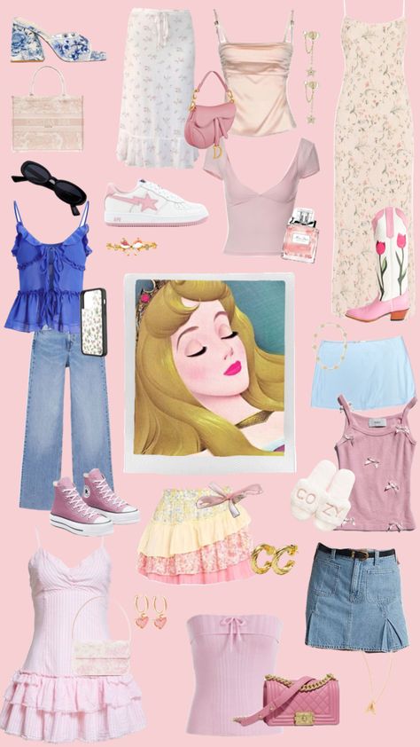 Aurora Outfit Ideas Disney, Disney Princess Outfit Inspiration, Disney Bound Outfits Aurora, Aurora Disney Outfit, Sleeping Beauty Inspired Outfits, Sleeping Beauty Outfit Ideas, Aurora Outfit Ideas, Aurora Inspired Outfits, Disney Princess Outfit Ideas