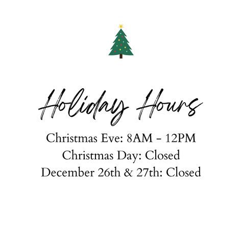 We have adjusted hours for Christmas this week! 🎄🌟 Christmas Salon, Upscale Salon, 2023 Ideas, Holiday Hours, Christmas Poster, Christmas 2023, Christmas Eve, Favorite Places, Graphic Design