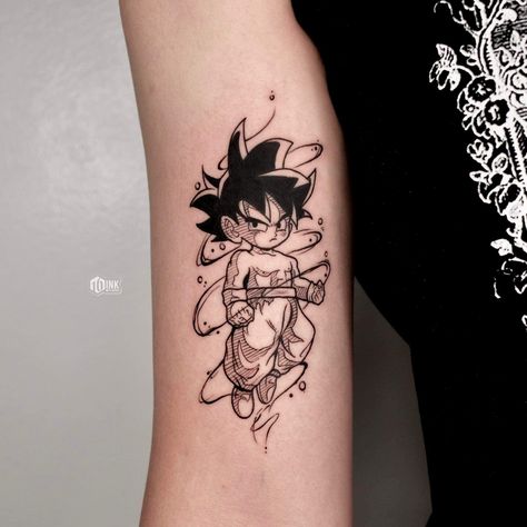 Goku Tattoo Ideas, Goku Tattoo, Wrist Tattoos Words, Dbz Tattoo, Pikachu Tattoo, Half Sleeve Tattoos Forearm, Simple Tattoos For Guys, Z Tattoo, Dragon Ball Tattoo