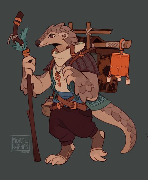 Pangolin Character Design, Pangolin Drawing, Beastars Characters, Pangolin Art, Anthro Animals, Pathfinder Character, Animal Illustration Art, Cute Fantasy Creatures, Dungeons And Dragons Characters