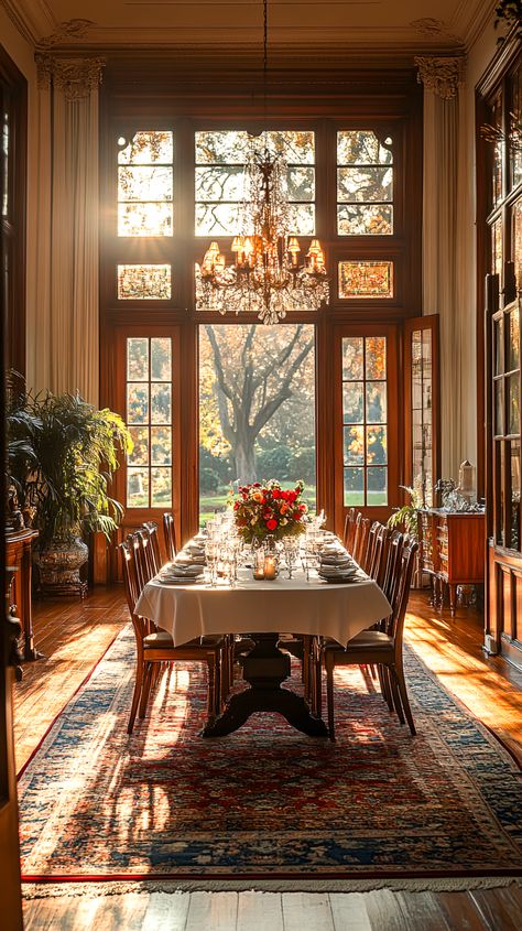 Victorian Dining Room Aesthetic, Victorian Homes Dining Rooms, Large Dining Room With Fireplace, Old Money Dining Room Aesthetic, Old Money House Interior Dining Room, Old Money Dining Room, Floating Shelves Dining Room, Modern Home Entryway, Dining Room Floating Shelves