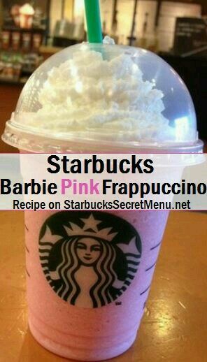 STARBUCKS BABY born to love Starbucks Barbie Frappuccino, Frappuccino Starbucks Secret Menu, Menu Starbucks, Frappuccino Starbucks, Starbucks Hacks, Drinks Recipe, Secret Starbucks Drinks, Frappuccino Recipe, Secret Menu Items