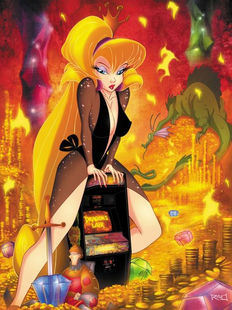 Dragon's Lair Steam Community Dragon39s Lair Dragon’s Lair, Dragon Lair Art, Princess Daphne Dragons Lair, Princess Daphne, Dragon Lair, Dragons Lair, Dragon's Lair, Arte Fantasy, Vintage Cartoon