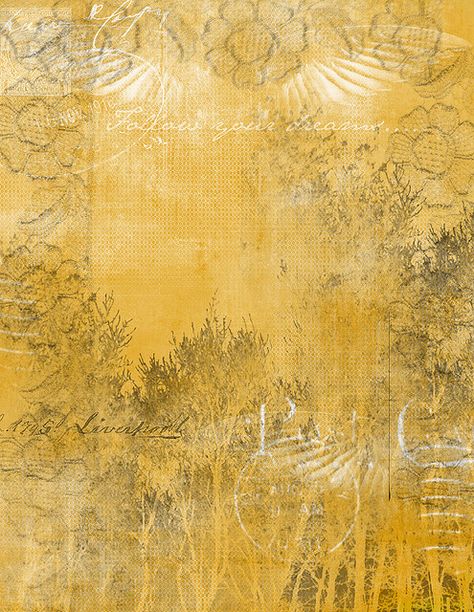 vintage Yellow Vintage Background, Paper Texture Yellow, Yellow Scrapbook Paper, Yellow Scrapbook, Social Media Art, Vintage Paper Background, Scrapbook Printing, Book Background, Stationary Paper