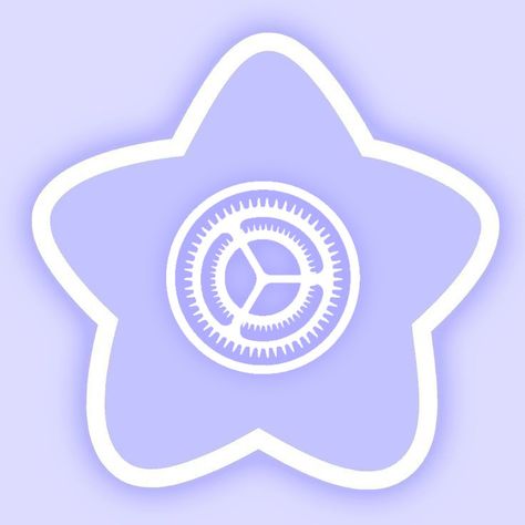 Blue Star App Icon, Kokomi Layout, Star App Icons, Ipad Inspiration, Settings App Icon, Settings Icon, Purple Stars, Mobile App Icon, Widget Icons