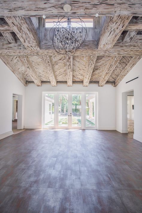 Limewash on Pecky Cypress Wood Ceilings by Artistic Finishes of North Florida. Photo: Cristina Danielle Photography #limewashedpeckycypress #limewashonpeckycypress #peckycypress #limewashonwood #limewashedceiling #limewash #artisticfinishes #decorativefinishes Pecky Cypress, Real Hardwood Floors, Installing Hardwood Floors, Cypress Wood, Real Wood Floors, Wood Floors Wide Plank, North Florida, Wide Plank Flooring, Minimal Home