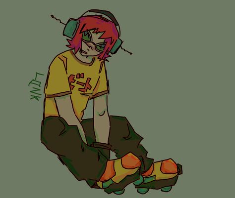 Fanart for Beat from Jet Set Radio. yippee Bomb Rush Cyberfunk Fanart, Beat Jet Set Radio, Radio Dust, Radio Icon, Jet Set Radio, Get Funky, Game Characters, Art Characters, Video Game Characters