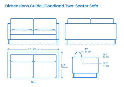 Standard Furniture Dimensions For Compact Living | Engineering Discoveries Sofa Detail Drawing Furniture, Furniture Design With Dimensions, Sofa Elevation Drawing, Sofa Size Standard, Standard Sofa Dimensions, Sofa Elevation, Couches Living Room Sofas, Standard Furniture Dimensions, Sofa Plan