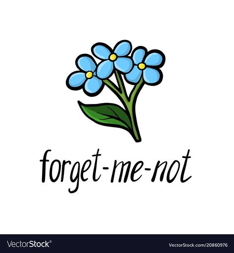 Forget Me Nots Flowers, Vector Doodle, Study Help, Hand Drawn Illustration, Mini Drawings, Flower Template, Rock Painting Art, Flower Doodles, Drawn Illustration