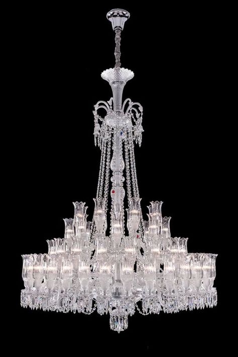 Huge 67 lights baccarat chandelier Baccarat Chandelier, Baccarat Crystal, Candle Chandelier, Chandelier Design, Candle Lamp, Pretty Lights, Waterford Crystal, Baccarat, Crystal Chandelier