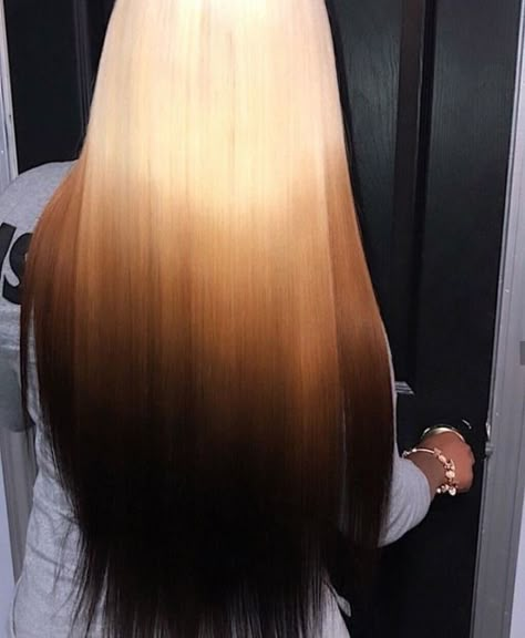 Ombre Hair Black Women, Blonde To Brown, Reverse Ombre Hair, Coffee With Cream, Reverse Ombre, Brown Ombre Hair, Creative Hair Color, Ombre Hair Blonde, Birthday Hairstyles