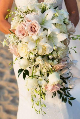 Glamorous Blush Wedding Bouquets That Inspire ★ blush wedding bouquets beautiful cascade bouquet dustinlewisimages Blush Bouquet Wedding, Spring Wedding Bouquets, Cascading Wedding Bouquets, Red Bouquet Wedding, Silk Wedding Bouquets, Rustic Wedding Bouquet, Bridal Bouquet Flowers, Rose Wedding Bouquet, Cascade Bouquet