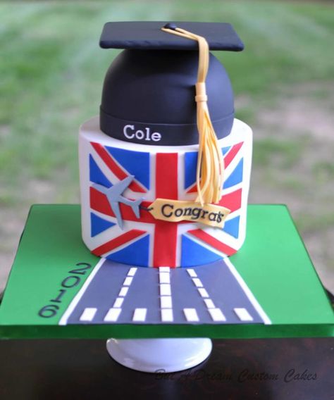 Union Jack Cake, Graduation Cake, Graduation Cakes, Oxford University, Union Jack, Custom Cakes, Oxford, University, Cake