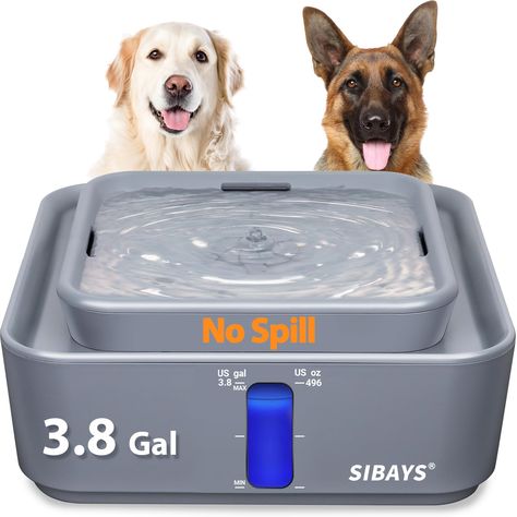 PRICES MAY VARY. 【3.8Gal/14L Extra Large Capacity】Our large pet water dispenser boasts a 3.8 gallons(14L) capacity for reducing the frequency of refill water while ensuring the daily water needs of your pets. This extra large dog water bowl is ideal for households with multiple pets or large dogs. The 15" wide drinking area allows multiple pets share water from all sides of fountain at the same time. 【No Spill Pet Fountain】With the spill-proof & anti-splash platform and heightened edge design, t Dog Water Bowl, Dog Water Fountain, Pet Fountain, Healthy Water Drinks, Dog Water Dispenser, Water Shortage, Water Station, Dog Water Bowls, Fountain Feature