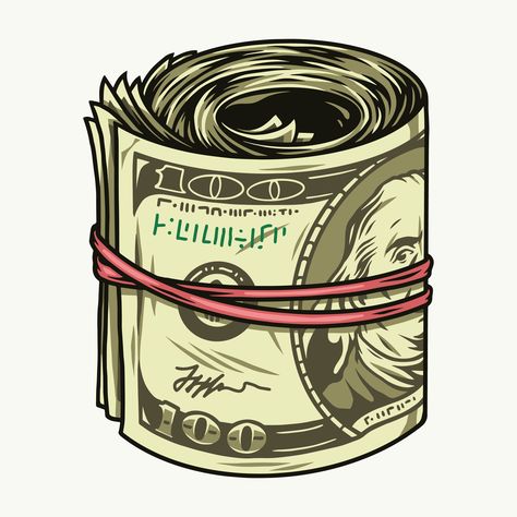 Colorful money vector design illustration by DGIM Studio. On our website you'll find awesome cool vector designs. Money Design Art, Money Roll, Truk Besar, Money Stickers, Sticker Design Inspiration, Money Design, Graphic Tshirt Design, Graphic Design Studios, Vector Artwork