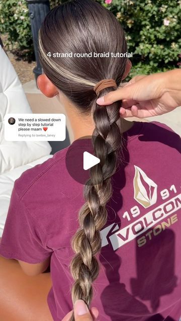 4 Way Braid, Hard Braided Hairstyles, Maddy Millard, Hard Hairstyles, Butterfly Braids, 4 Strand Braids, School Hair, Athletic Hairstyles, Volleyball Hairstyles