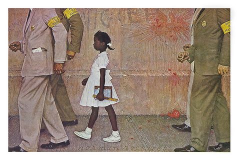 1964 - The Problem We All Live With - by Norman Rockwell- Post Cover Ruby Bridges, Norman Rockwell Art, Rockwell Paintings, Norman Rockwell Paintings, American Life, Norman Rockwell, Civil Rights, Black Kids, American Artists