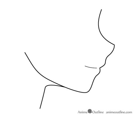 Cartoon Side Profile Reference, Anime Smile Side View, Anime Mouth Smile, Side Smile Drawing, Anime Mouth Side View, Mouths Side View, Mouth Side View, Mouths Drawing, Anime Side View