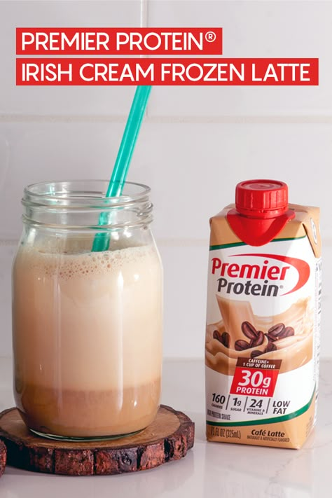 Coffee Premier Protein Shake Recipes, Smoothies With Premier Protein Shakes, Premier Protein Shake Desserts, Premier Protein Coffee Shake, Premier Protein Frappuccino, Coffee Premier Protein Shake, Premier Protein Drink Recipes, Premier Protein Cafe Latte Recipes, Premier Protein Ice Cream Recipe