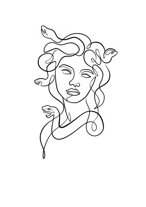 Line Art Medusa, Corte Bob, Tat Ideas, Tattoos Ideas, Tatting, Line Art, Tattoo Ideas, France, Tattoos