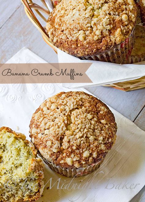 Texas Style Banana Crumb Muffins Muffins For Breakfast, Muffins Banana, Crumb Muffins, Banana Crumb Muffins, Jumbo Muffins, Muffins Breakfast, Healthy Muffin Recipes, Muffin Bread, Muffin Pans