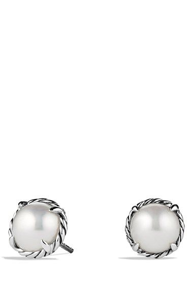 David Yurman 'Chatelaine' Earrings available at #Nordstrom David Yurman Earrings, White Pearl Jewelry, Earrings With Pearls, Freshwater Pearl Jewelry, David Yurman Jewelry, Chatelaine, Freshwater Cultured Pearls, White Earrings, Online Earrings