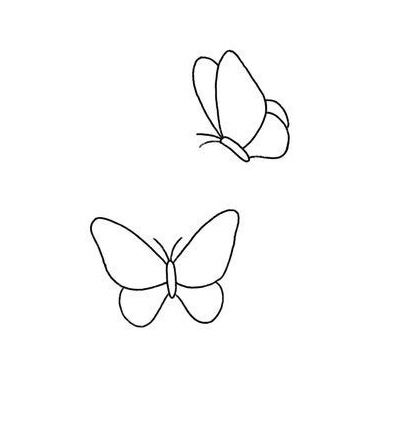 Small Simple Outline Tattoos, Easy Tattoos Butterfly, Simple Drawing Of Butterfly, Simple Drawings Of Butterflies, Butterfly Small Drawings, Cute Small Butterfly Drawings, Easy Small Butterfly Drawing, Small Outline Drawings, Outlines Of Butterflies