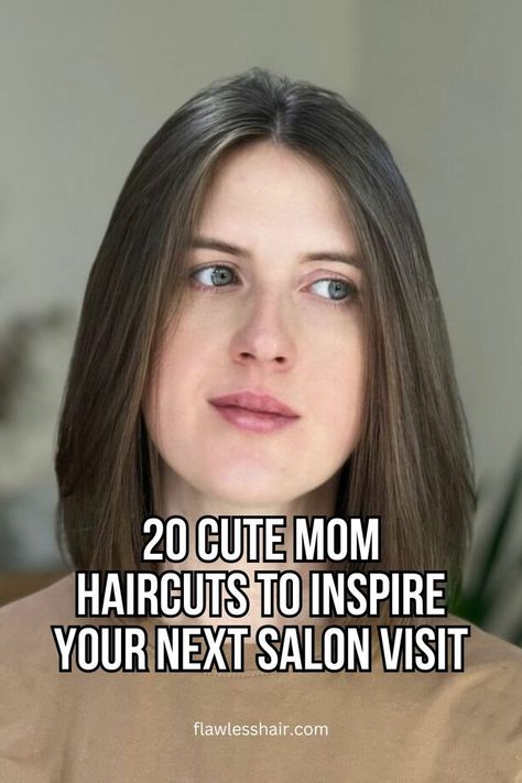 Long Bob Mom Short Hairstyles, Short Haircuts Long Face, Busy Mom Haircut, Cool Mom Haircut, Young Mom Haircut, Short Mom Haircut, Postpartum Haircut, Mom Haircuts Low Maintenance, New Mom Haircuts