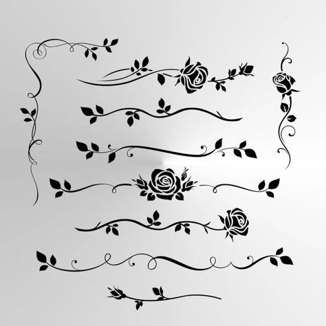 ROSES BORDERS Reusable Stencil Sizes A5 A4 A3 Romantic | Etsy Australia Stencil Flower, Craft Wall Decor, Bee Stencil, Rose Stencil, Craft Stencils, Border Vector, Large Modern Wall Art, Adhesive Stencils, Craft Wall