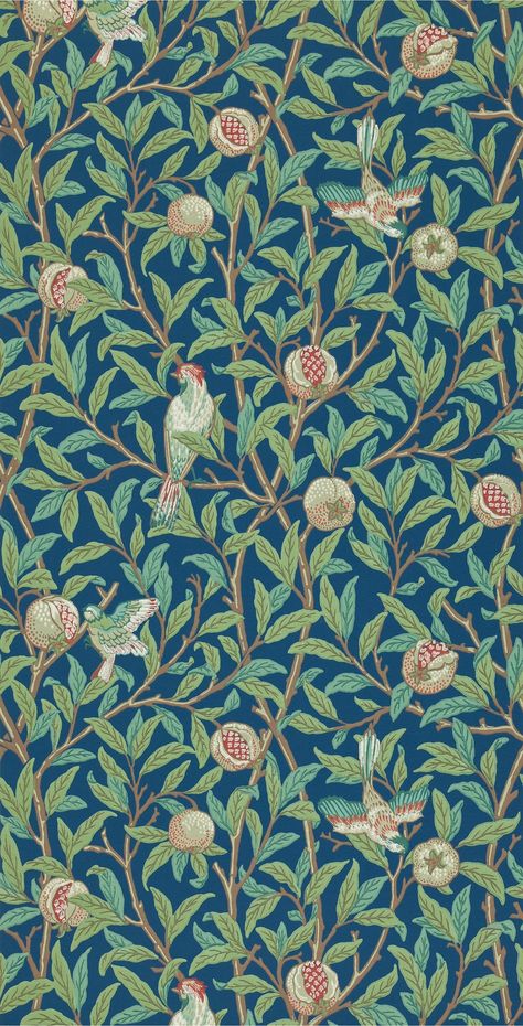 Craftsman Wallpaper, Pomegranate Wallpaper, Block Print Wallpaper, William Morris Wallpaper, Morris Wallpapers, William Morris Art, William Morris Designs, Fruit Wallpaper, Whatsapp Wallpaper