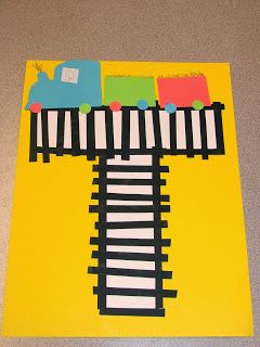 T is for Train craftivity, and alphabet train sorting activity T Is For Train, Letter T Crafts, Letter T Activities, Preschool Letter Crafts, Alphabet Crafts Preschool, Alphabet Train, Abc Crafts, Alphabet Letter Crafts, Letter Craft