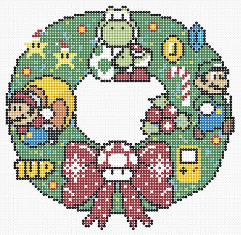 Christmas Perler Beads, Pokemon Cross Stitch, Easy Perler Beads Ideas, Cross Stitch Fonts, Crochet Geek, Hama Beads Design, Beads Design, Perler Bead Templates, Diy Perler Bead Crafts