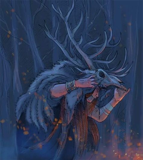 Cernunnos Art, Deity Art, Herne The Hunter, The Wild Hunt, Celtic Gods, Wild Hunt, Wow Art, A Wolf, Power Couple