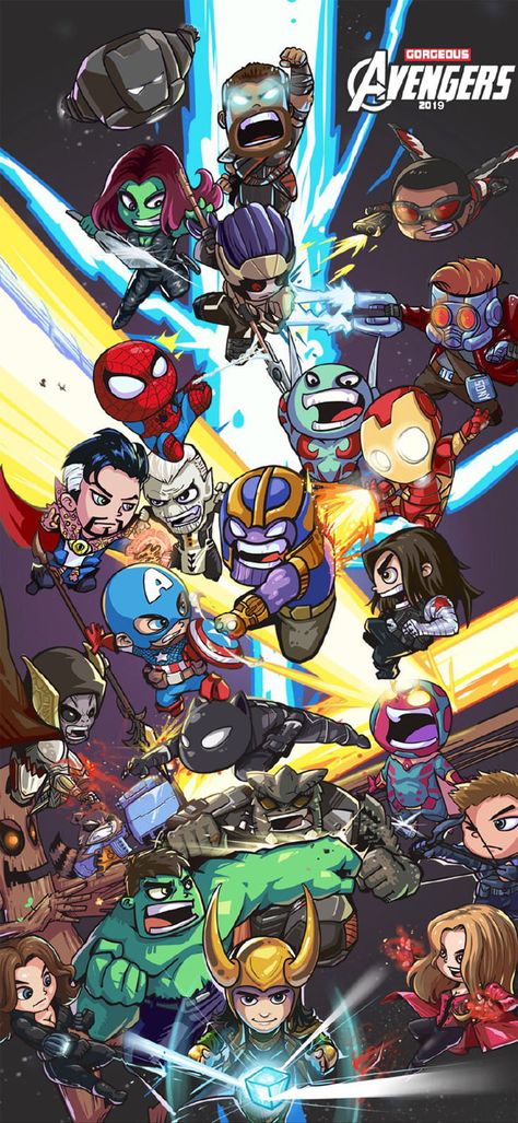 Avengers wallpaper Kapten Marvel, Wallpaper Avengers, Chibi Marvel, Marvel Background, Marvel Tattoos, Marvel Drawings, Marvel Artwork, Avengers Wallpaper, Marvel Comics Wallpaper