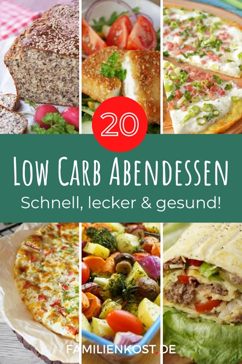 Du möchtest abends auf Kohlenhydrate verzichten und suchst nun einfache Rezepte? Dann bist du hier genau richtig! Ich zeige dir einfache Ideen für ein Low Carb Abendessen, das du schnell und einfach zubereiten kannst. Familienkost.de, Low Carb Rezepte deutsch, Low Carb Abendessen Rezepte, Low Carb Brot, Low Carb Abendbrot, Low Carb Ideen kochen, Low Carb Pizza, Low Carb Flammkuchen, Low Carb Big Mäc Rolle, Low Carb Suppen, Low Carb Salate No Carb Bowls, Low Carb No Sugar Meals, Low Carb Salate, Low Carn, Liw Carb, Los Carb, Smoothie Bowl Healthy, Pizza Snacks, Low Carb Pizza