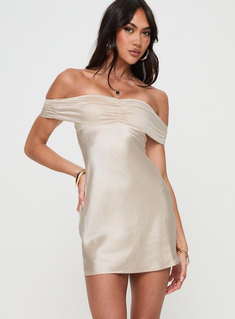 Sadee Mini Dress Champagne Homecoming Dresses Champagne, Short Semi Formal Dresses Classy, Semi Sorority Dresses, Champagne Short Dresses, Short Dresses Hoco, White Winter Formal Dresses Short, Asymmetrical Hoco Dress, Cocktail Mini Dresses, Loose Homecoming Dresses