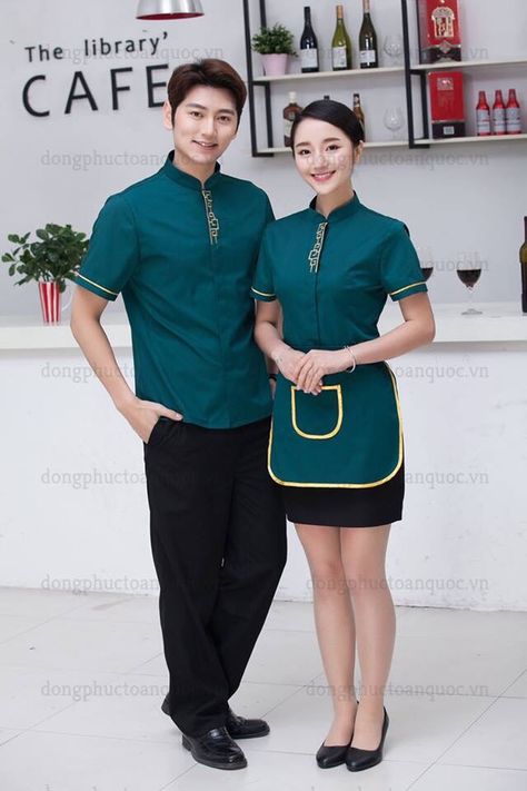 Resturant Ideas Uniform, Chef Uniform Aesthetic, Cafe Staff Uniform, Restaurant Uniform Design, Resort Uniform, Waiter Uniform Design, Waitstaff Uniform, Bartender Uniform, Waiter Outfit